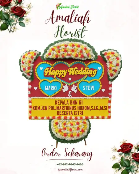 Papan Bunga Pernikahan Purasari
